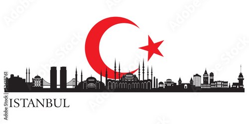 Istanbul city silhouette