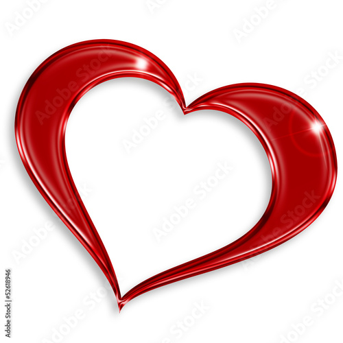 red glossy heart