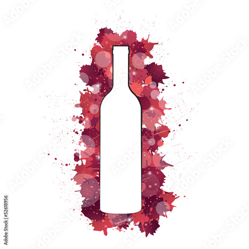 Tâches - bouteille de Bordeaux