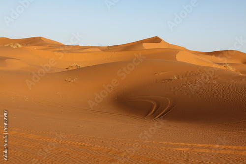 Sand dunes of Erg Chebbi in the Sahara Desert  Morocco  