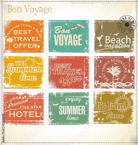Vintage summer labels