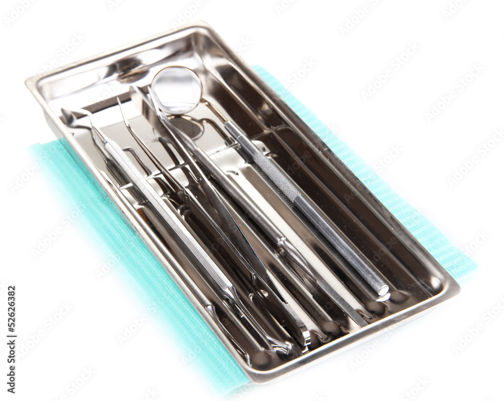 Dentist tools isolated on white Dentist tools isolated on white