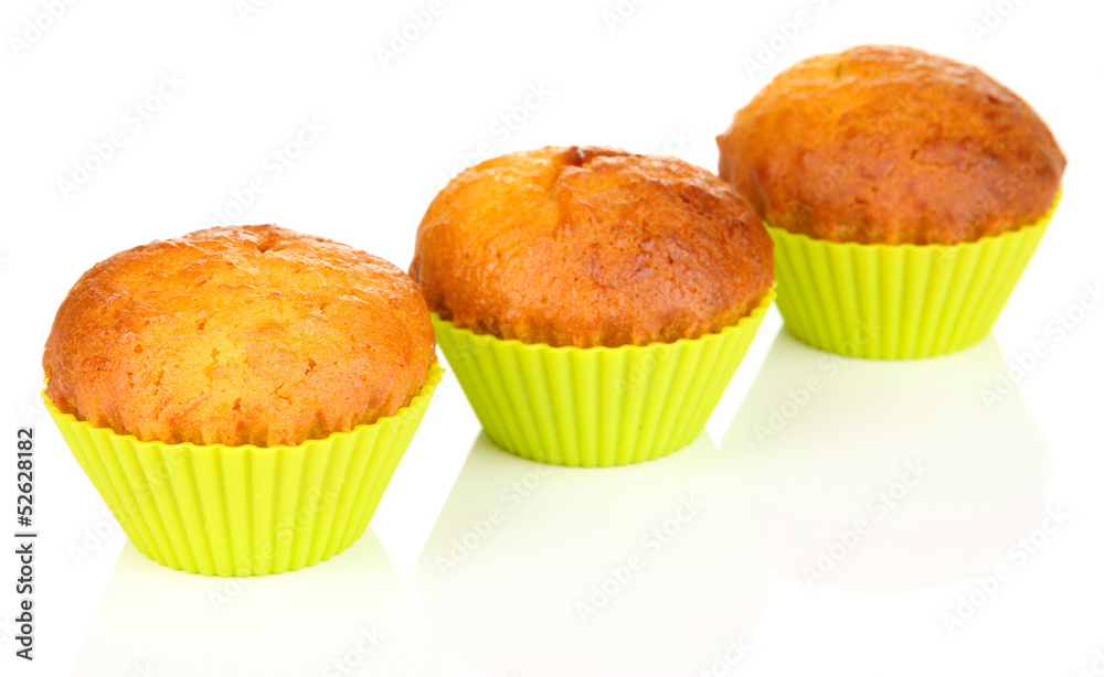 Sweet cupcakes isolated on white Sweet cupcakes isolated on white