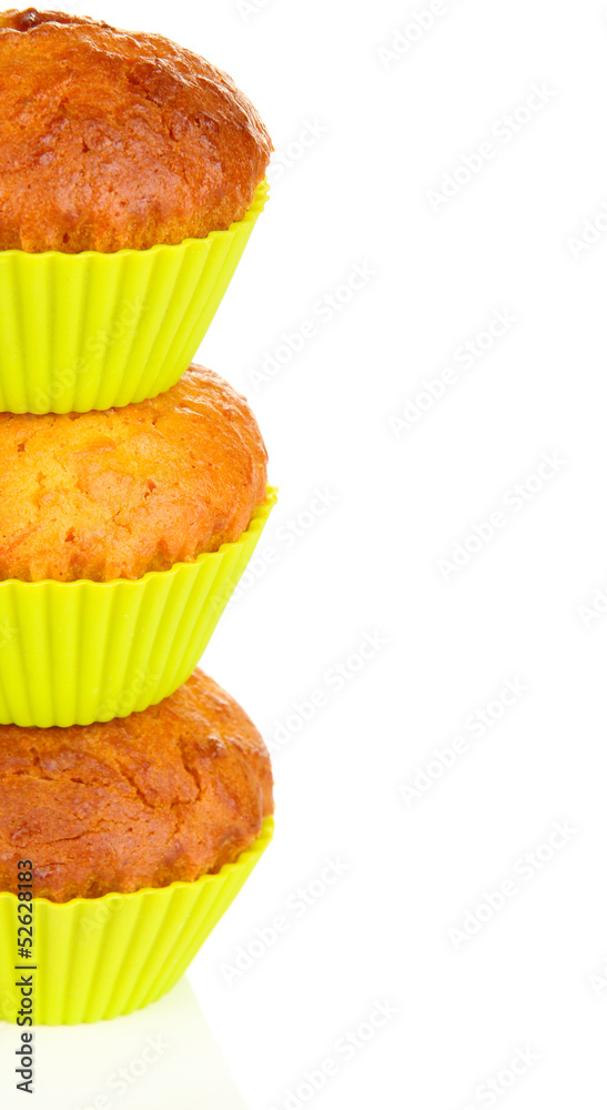 Sweet cupcakes isolated on white Sweet cupcakes isolated on white