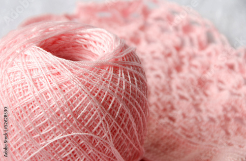 Pink Cotton Yarn.