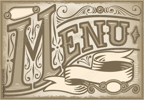 vintage graphic element for menu
