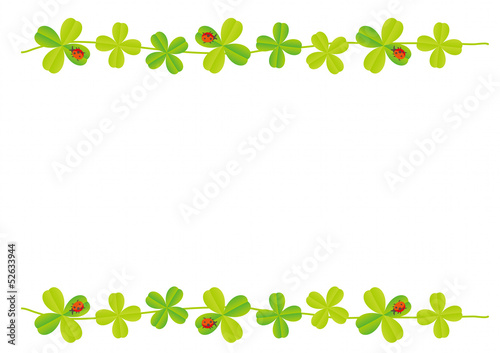 クローバーとてんとう虫の背景