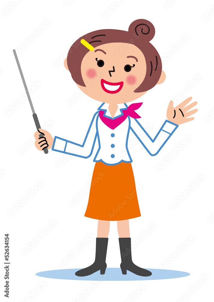 説明する女性 説明する女性