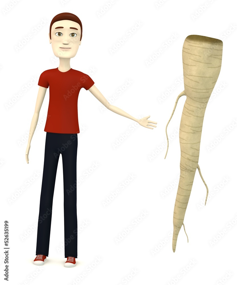 3d render of cartoon character with parsley 3d render of cartoon character with parsley