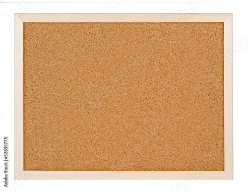 Corkboard isolated on white background