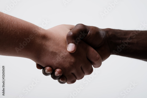 African American man shaking hands