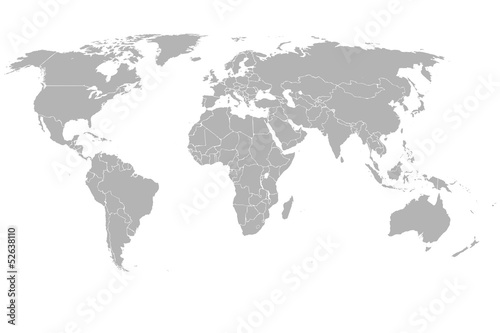 Fototapeta Naklejka Na Ścianę i Meble -  World Map Vector
