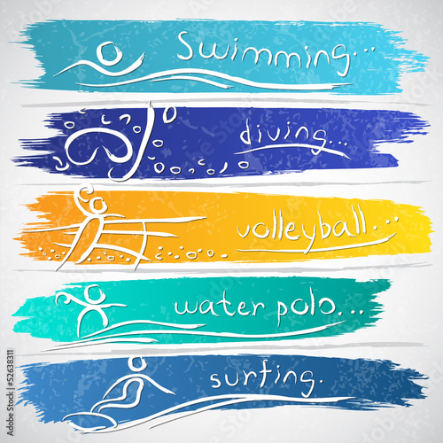 Summer sport symbols