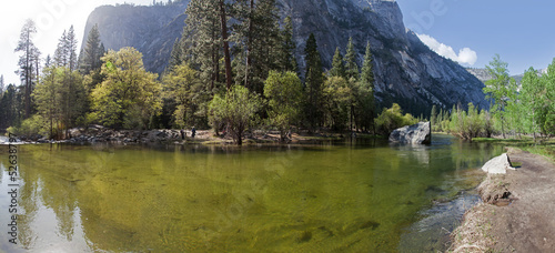 Walking up to Mirror lake  Yosemite National park photo