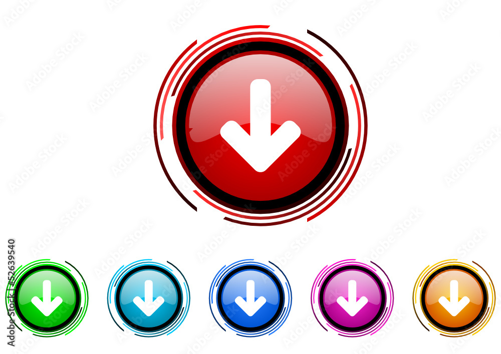 arrow vector glossy web icons set on white background arrow vector glossy web icons set on white background