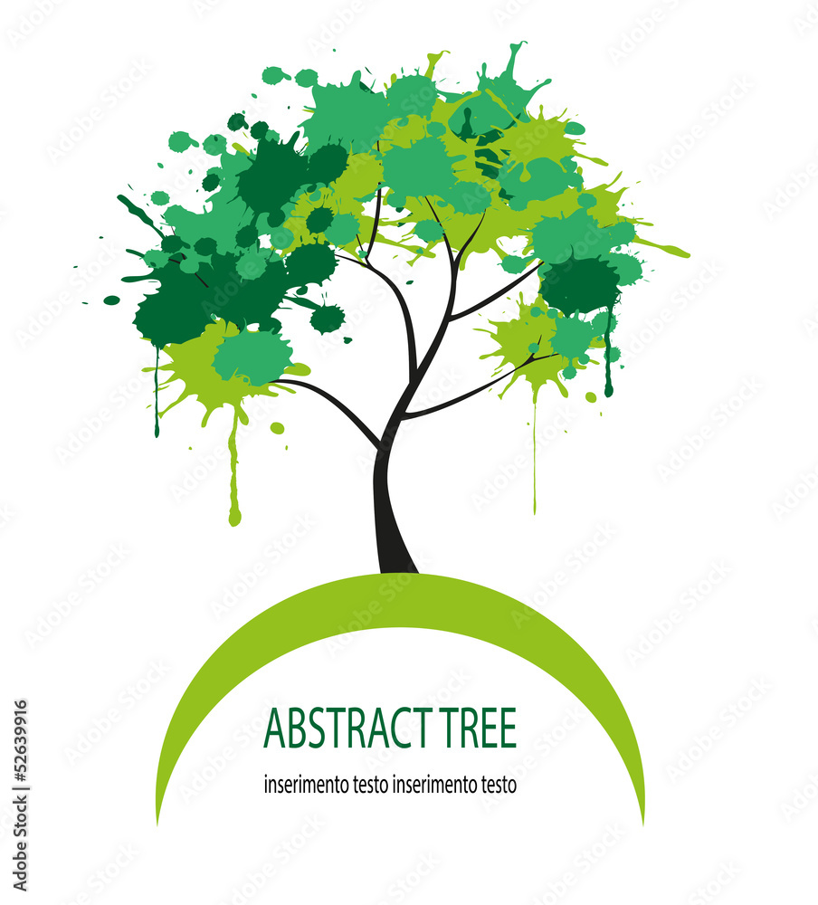 albero astratto formato da macchie di colore