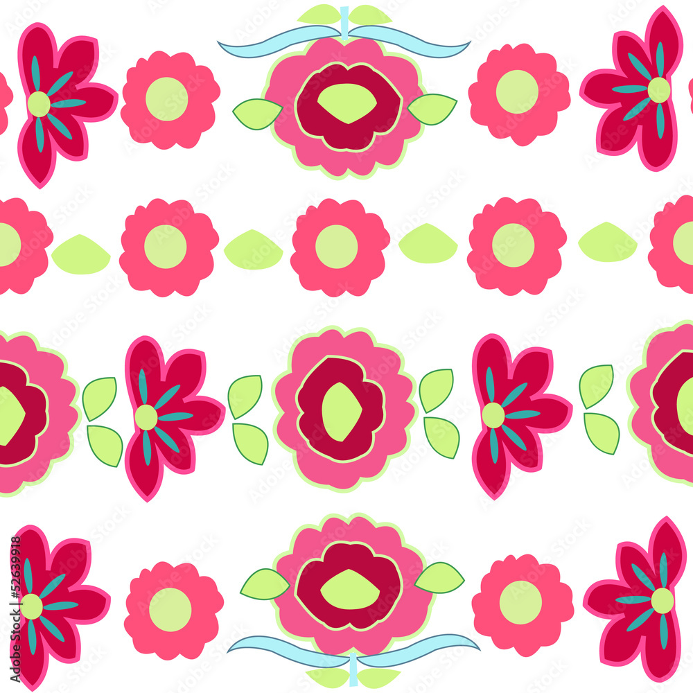 Colorful seamless flower pattern