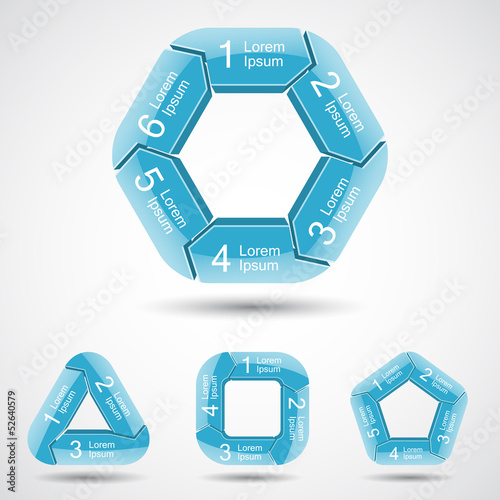 Business project template with arrows and text areas