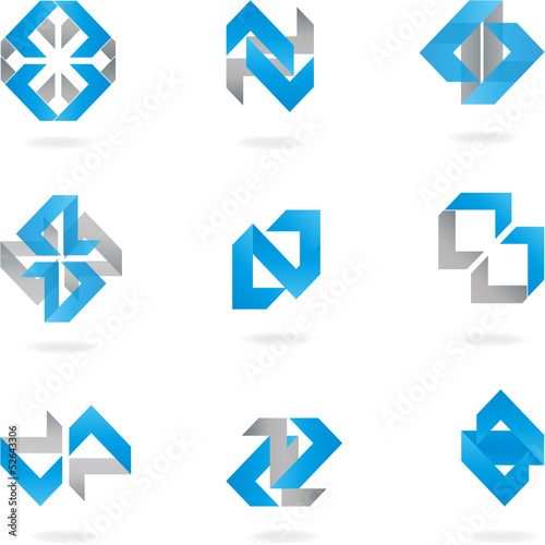 Logo, Abstract Design Elements,  2D and 3D