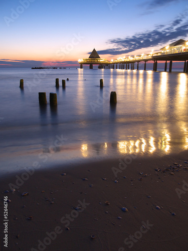 Morgendämmerung/Seebrücke in Heringsdorf auf Usedom © kentauros