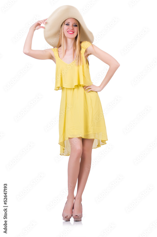 Young woman in summer clothing