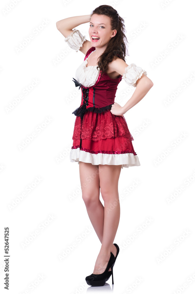 Young woman in traditional german costume Young woman in traditional german costume