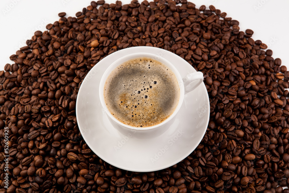 cup of black coffee with foam cup of black coffee with foam