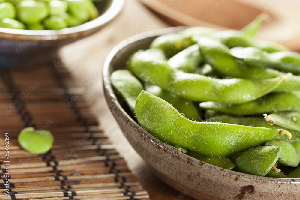 Green Organic Edamame with sea salt