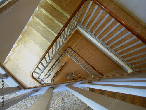 The top view on a ladder at an entrance