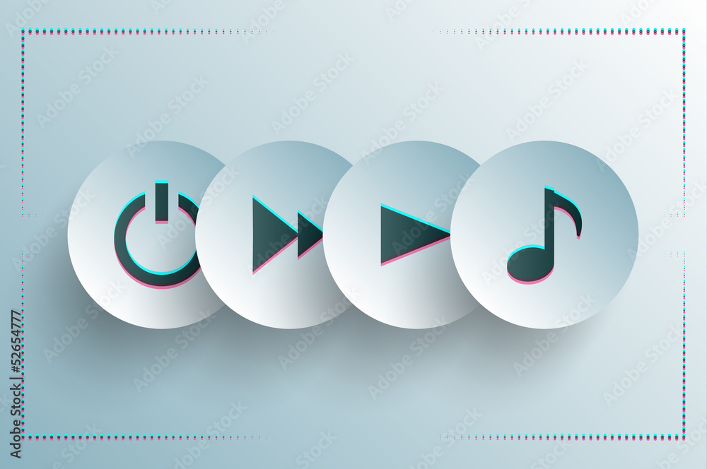 Obraz premium Music concept with anaglyph effect. EPS10.