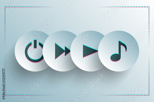 Music concept with anaglyph effect. EPS10.