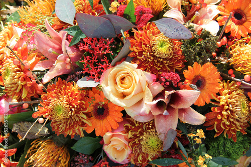 Flower arrangement in autumn colors