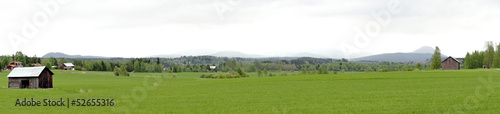 Panoramic view of Swedish landscape photo