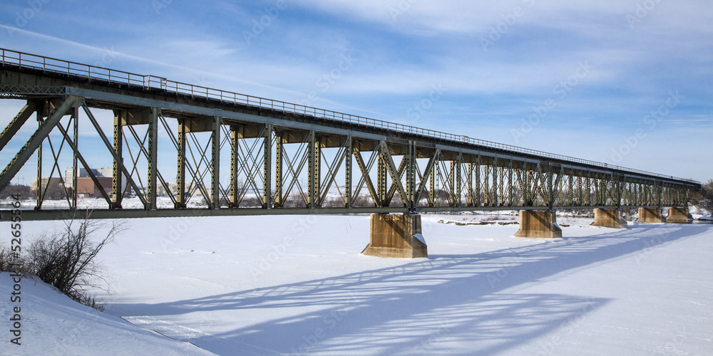 Train Bridge in Winter Train Bridge in Winter