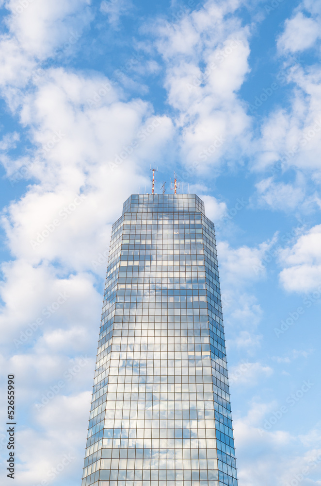 Skyscraper with antennas on the top Skyscraper with antennas on the top