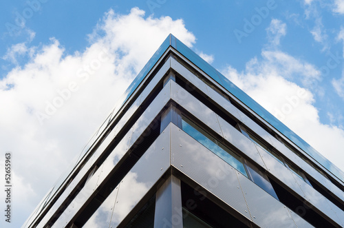 Sky reflections in glass walls