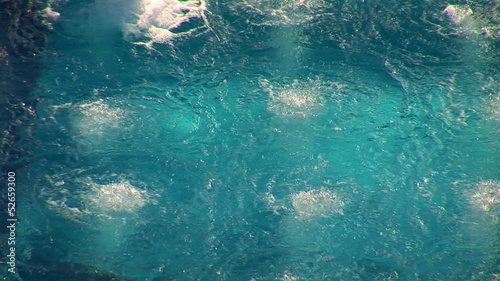 massaging jets of water in the pool
