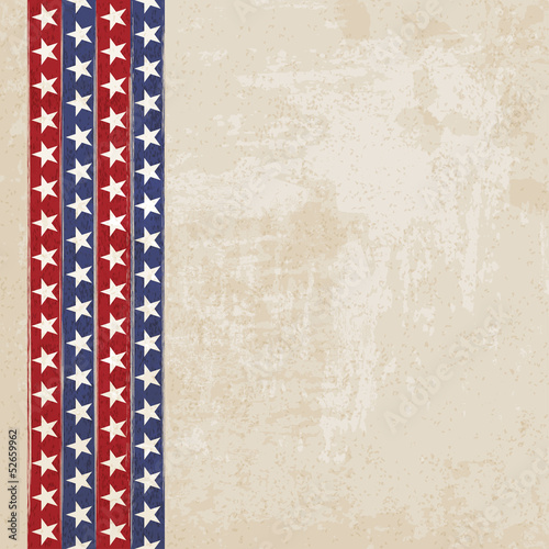 Vintage background with stripes and stars - vector illustration