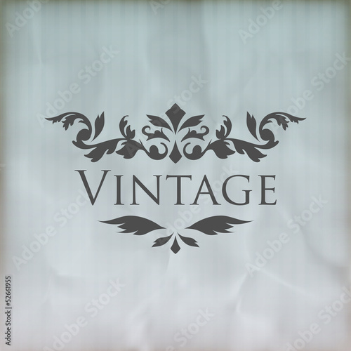 Vintage vector floral frame