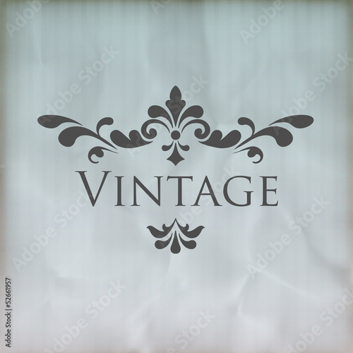Vintage vector floral frame
