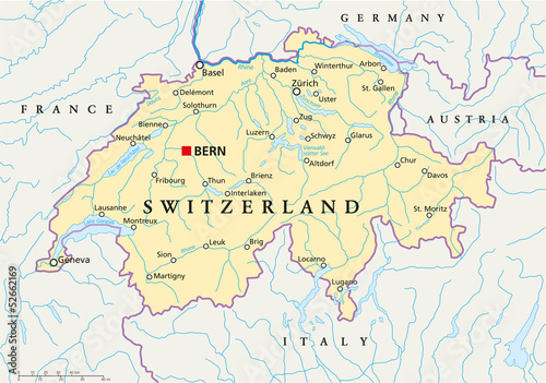 Switzerland Map ( Schweiz Landkarte ) photo
