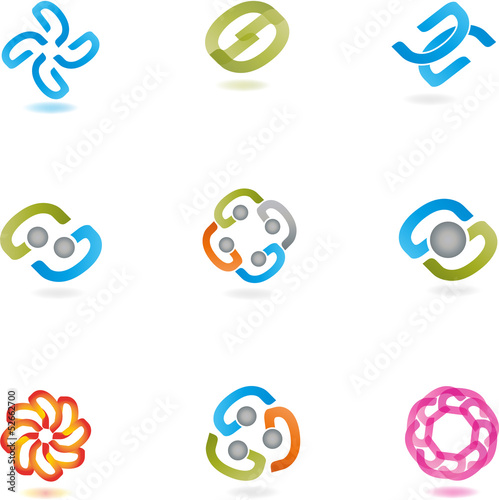 Logo, Abstract Design Elements,  2D and 3D