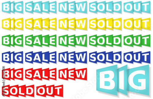 eshop messages - big sale, new, sold out