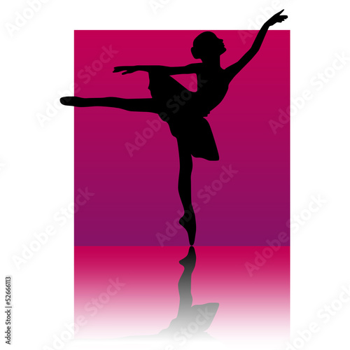 ballet dancer purple square