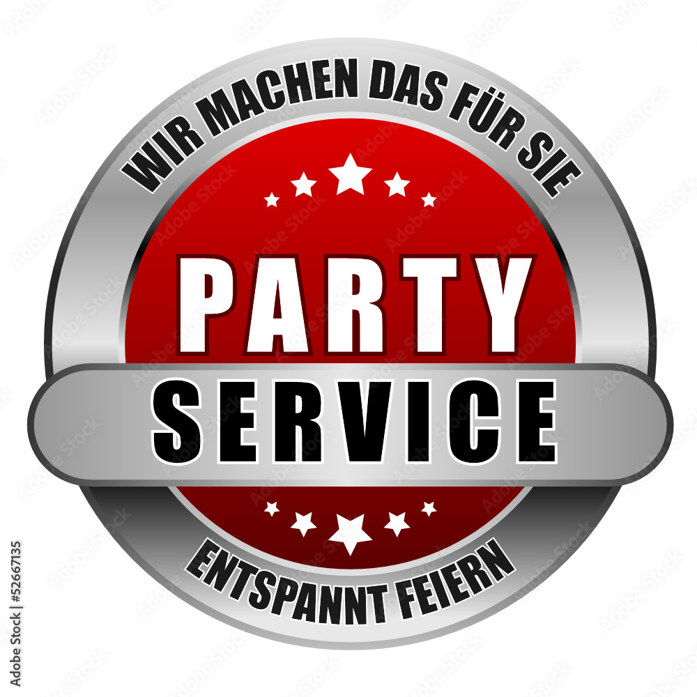5 Star Button rot PARTYSERVICE WMDFS EF 5 Star Button rot PARTYSERVICE WMDFS EF