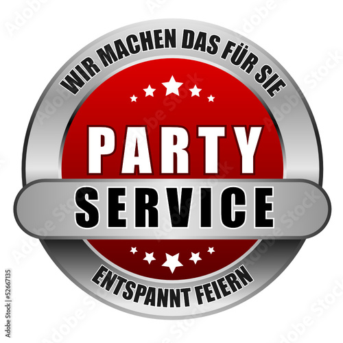 5 Star Button rot PARTYSERVICE WMDFS EF