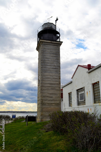 The Beavertail Light on Conanicut Island, Rhode Island USA photo