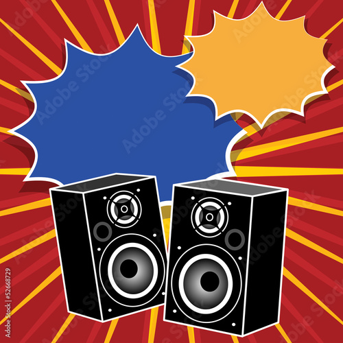 Abstract background with the speakers inside, vector