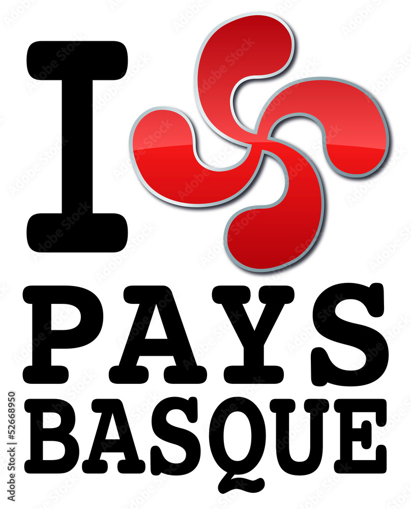 Pays Basque Sign I LOVE_Pays basque Stock Vector | Adobe Stock