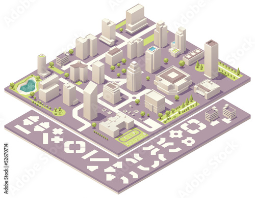 Isometric city map creation kit